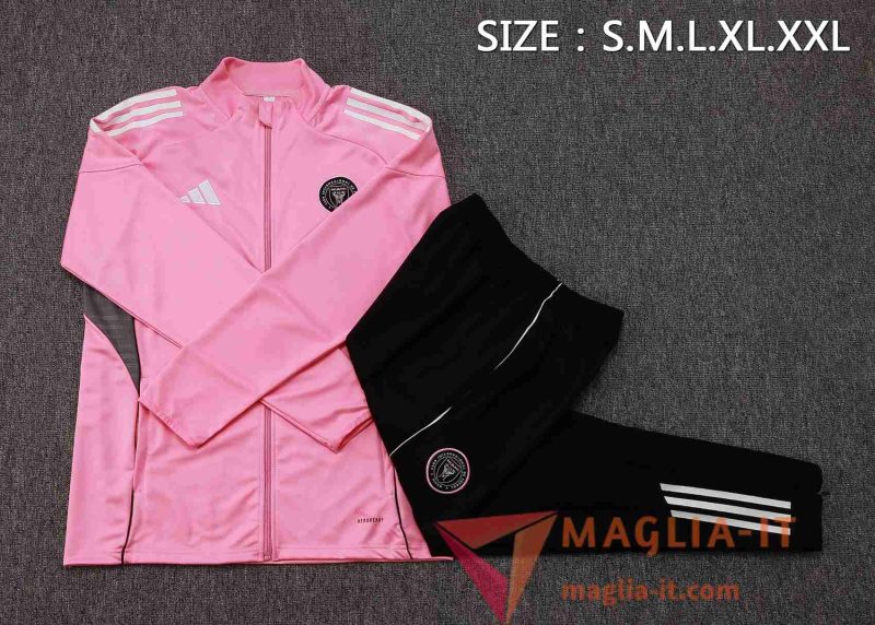 Nuovi Insieme Tuta Calcio Giacca Calcio Inter Miami CF Rosa 2025/2026 - immagine 3