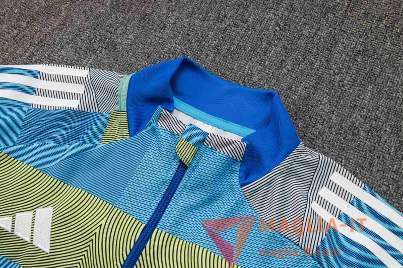 Nuovi Insieme Tuta Calcio Giacca Calcio Real Madrid Blu/Verde 2025/2026 - immagine 6
