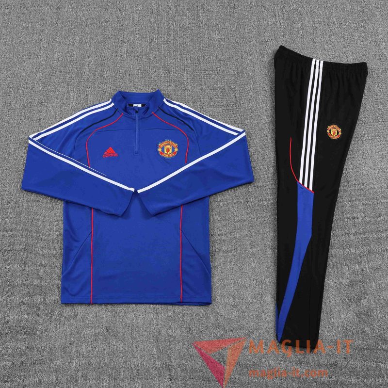 Nuovi Insieme Tuta Calcio Manchester United Blu/Rosso 2025/2026 - immagine 3