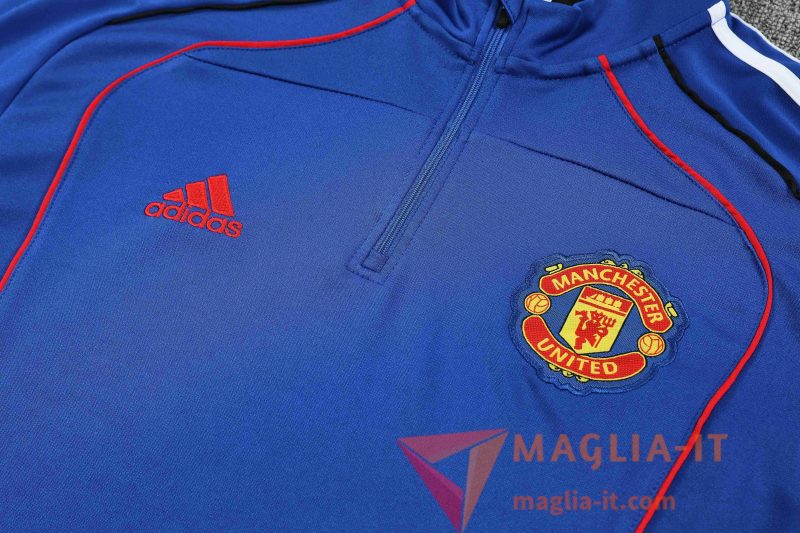 Nuovi Insieme Tuta Calcio Manchester United Blu/Rosso 2025/2026 - immagine 4