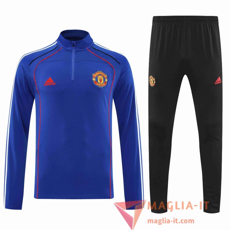 Nuovi Insieme Tuta Calcio Manchester United Blu/Rosso 2025/2026 - immagine 5