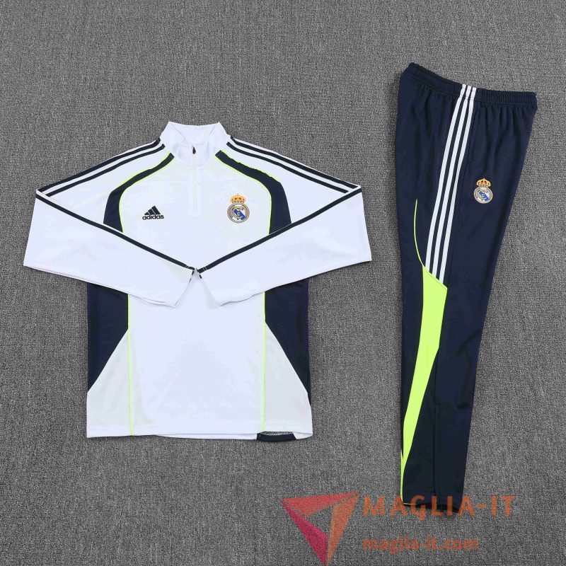 Nuovi Insieme Tuta Calcio Real Madrid Bianco/Blu/Verde 2025/2026 - immagine 2