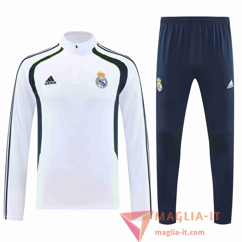 Nuovi Insieme Tuta Calcio Real Madrid Bianco/Blu/Verde 2025/2026 - immagine 4
