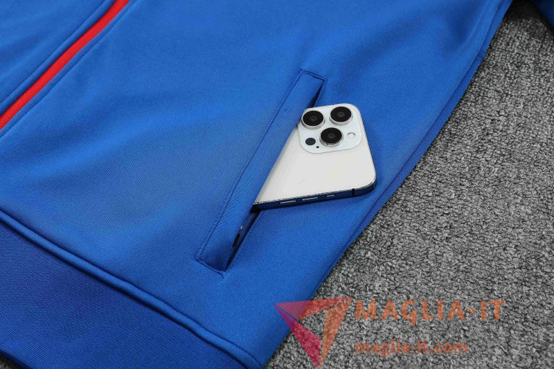 Nuova Insieme Tuta Calcio Giacca Calcio PSG Blu/Rosso 2025/2026 - immagine 4