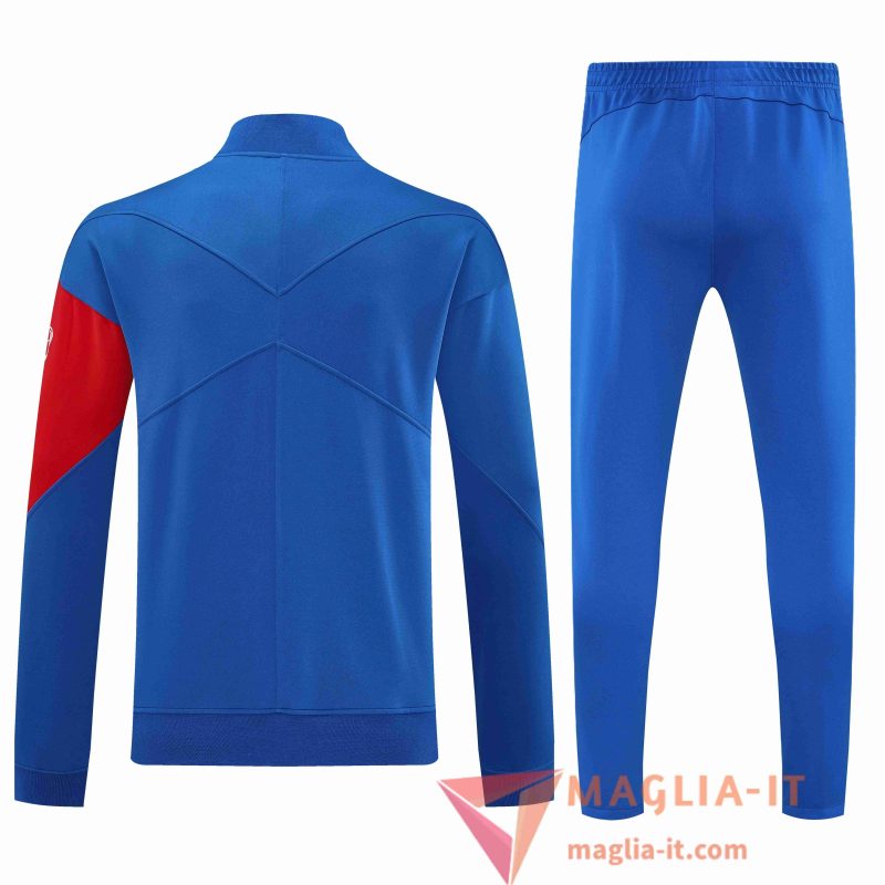 Nuova Insieme Tuta Calcio Giacca Calcio PSG Blu/Rosso 2025/2026 - immagine 2