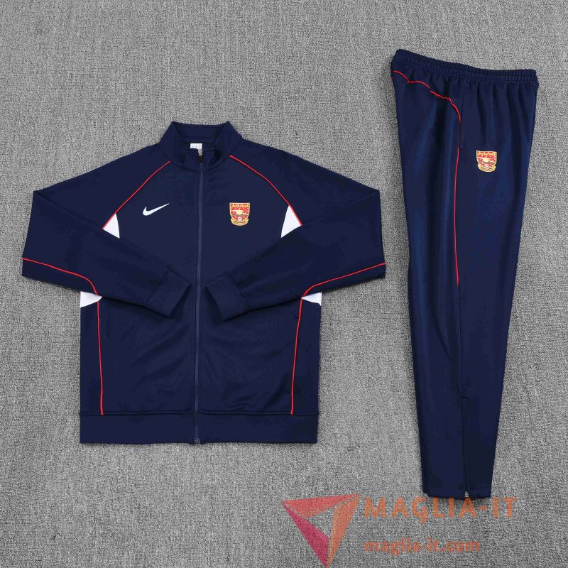 Nuova Insieme Tuta Calcio Giacca Calcio Arsenal Blu/Bianco/Rosso 2025/2026 - immagine 3