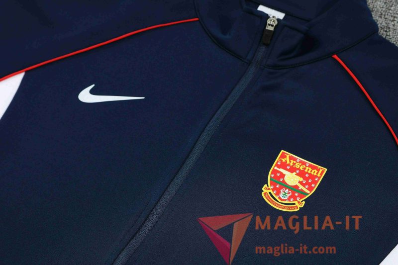 Nuova Insieme Tuta Calcio Giacca Calcio Arsenal Blu/Bianco/Rosso 2025/2026 - immagine 4