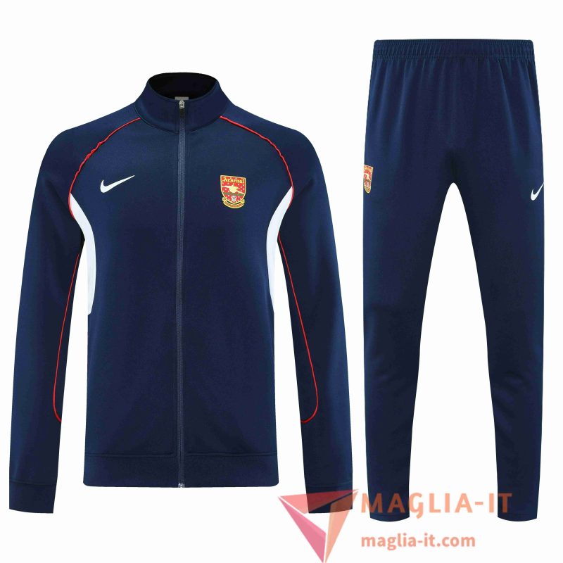 Nuova Insieme Tuta Calcio Giacca Calcio Arsenal Blu/Bianco/Rosso 2025/2026 - immagine 6