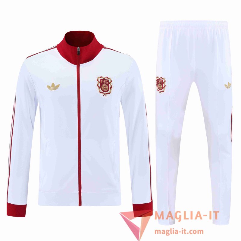 Nuova Insieme Tuta Calcio Giacca Calcio Bayern Monaco Bianco/Rosso 2025/2026 - immagine 5