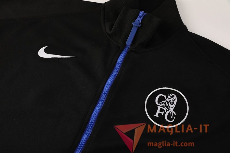 Insieme Tuta Calcio Giacca Calcio FC Chelsea Nero/Blu 2025/2026 - immagine 5