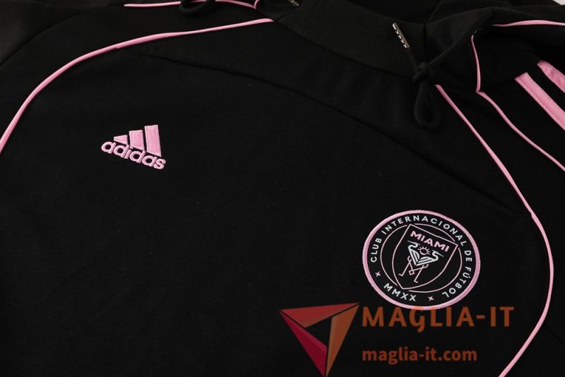 Insieme Giacca Con Cappuccio Tuta Inter Miami CF Nero/Rosa 2025/2026 - immagine 4