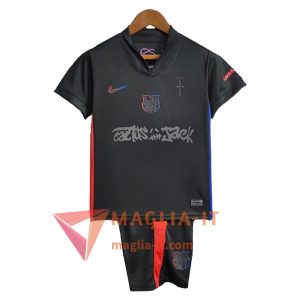 Barcellona Maglie Maglie Calcio Barcellona Bambino x Travis Scott Seconda 2024/2025
