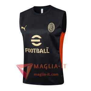 Canottiera da Allenamento AC Milan Nero/Rosso 2025/2026