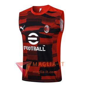 Canottiera da Allenamento AC Milan Rosso/Nero 2025/2026