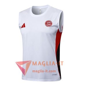 Canottiera da Allenamento Bayern Monaco Bianco/Nero/Rosso 2025/2026