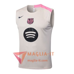 Canottiera da Allenamento FC Barcellona Beige/Rosa 2025/2026