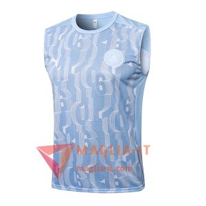 Canottiera da Allenamento Manchester City Blu/Bianco 2025/2026