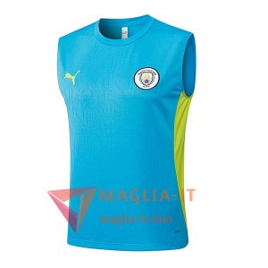 Canottiera da Allenamento Manchester City Blu/Verde 2025/2026