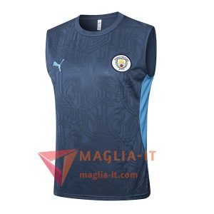 Canottiera da Allenamento Manchester City Grigio/Blu 2025/2026