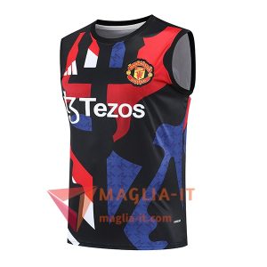 Canottiera da Allenamento Manchester United Nero/Blu/Rosso 2025/2026