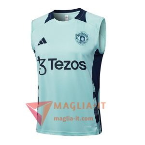 Canottiera da Allenamento Manchester United Verde/Blu 2025/2026