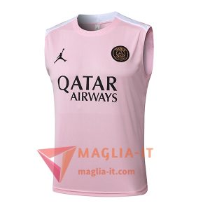 Canottiera da Allenamento PSG Rosa/Bianco 2025/2026
