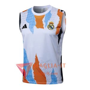 Canottiera da Allenamento Real Madrid Bianco/Giallo/Grigio 2025/2026