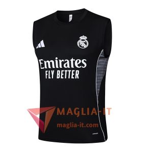 Canottiera da Allenamento Real Madrid Nero/Grigio 2025/2026