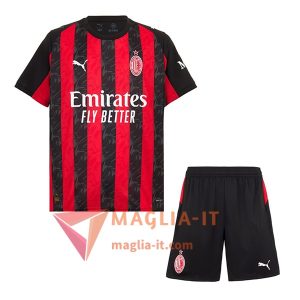 Completo Maglia AC Milan Prima + Pantaloncini 2025/2026