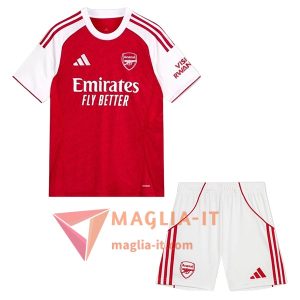 Completo Maglia Arsenal Prima + Pantaloncini 2025/2026