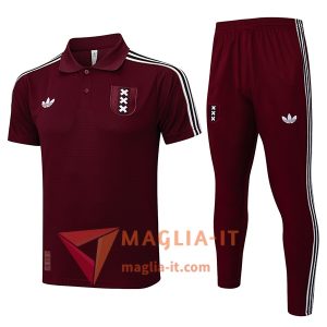 Completo Maglia Polo Ajax Rosso/Bianco 2025/2026