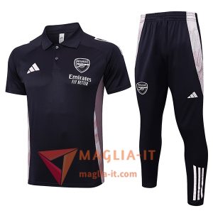 Completo Maglia Polo Arsenal 2025/2026 Grigio Scuro