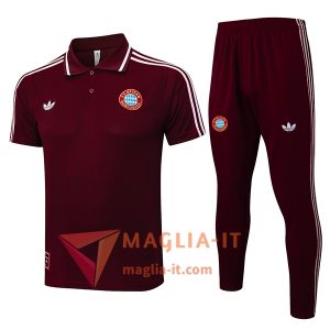 Completo Maglia Polo Bayern Monaco Rosso/Bianco 2025/2026