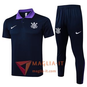 Completo Maglia Polo Corinthians 2025/2026 Nero/viola