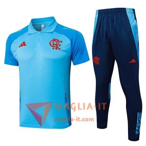 Completo Maglia Polo Flamengo Azzurro 2025/2026