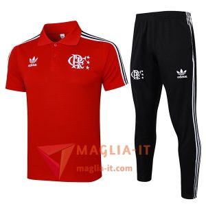 Completo Maglia Polo Flamengo Rosso/Bianco 2025/2026