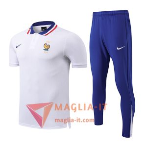 Completo Maglia Polo Francia 2025/2026 Bianco