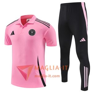 Completo Maglia Polo Inter Miami CF 2025/2026 Rosa/Nero