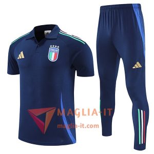 Completo Maglia Polo Italia 2025/2026 Blu Navy