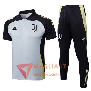 Completo Maglia Polo Juventus Grigio/Nero 2025/2026