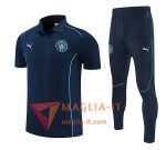Completo Maglia Polo Manchester City 2025/2026 Blu Reale