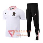 Completo Maglia Polo PSG 2025/2026 Bianco/Rosa