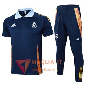 Completo Maglia Polo Real Madrid Blu/Arancia 2025/2026