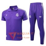 Completo Maglia Polo Real Madrid viola/Bianco 2025/2026