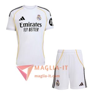 Completo Maglia Real Madrid Prima + Pantaloncini 2025/2026