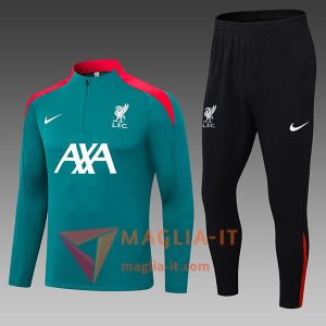 Completo Tuta da Calcio FC Liverpool Bambini Verde/Rosso 2025/2026