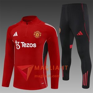 Completo Tuta da Calcio Manchester United Bambini Rosso 2025/2026