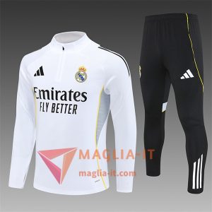 Completo Tuta da Calcio Real Madrid Bambini Bianco 2025/2026