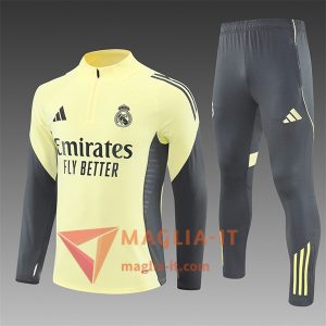 Completo Tuta da Calcio Real Madrid Bambini Giallo/Grigio 2025/2026