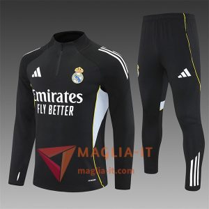 Completo Tuta da Calcio Real Madrid Bambini Nero 2025/2026